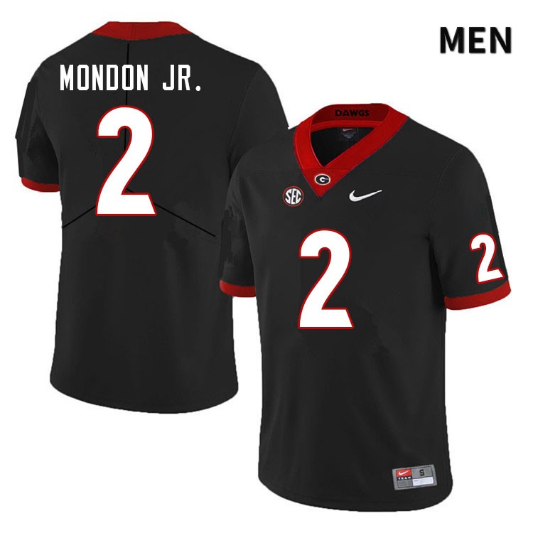 Georgia Bulldogs Men's Smael Mondon Jr. #2 Black Stitched College UGA Football Jersey 23PL013AC